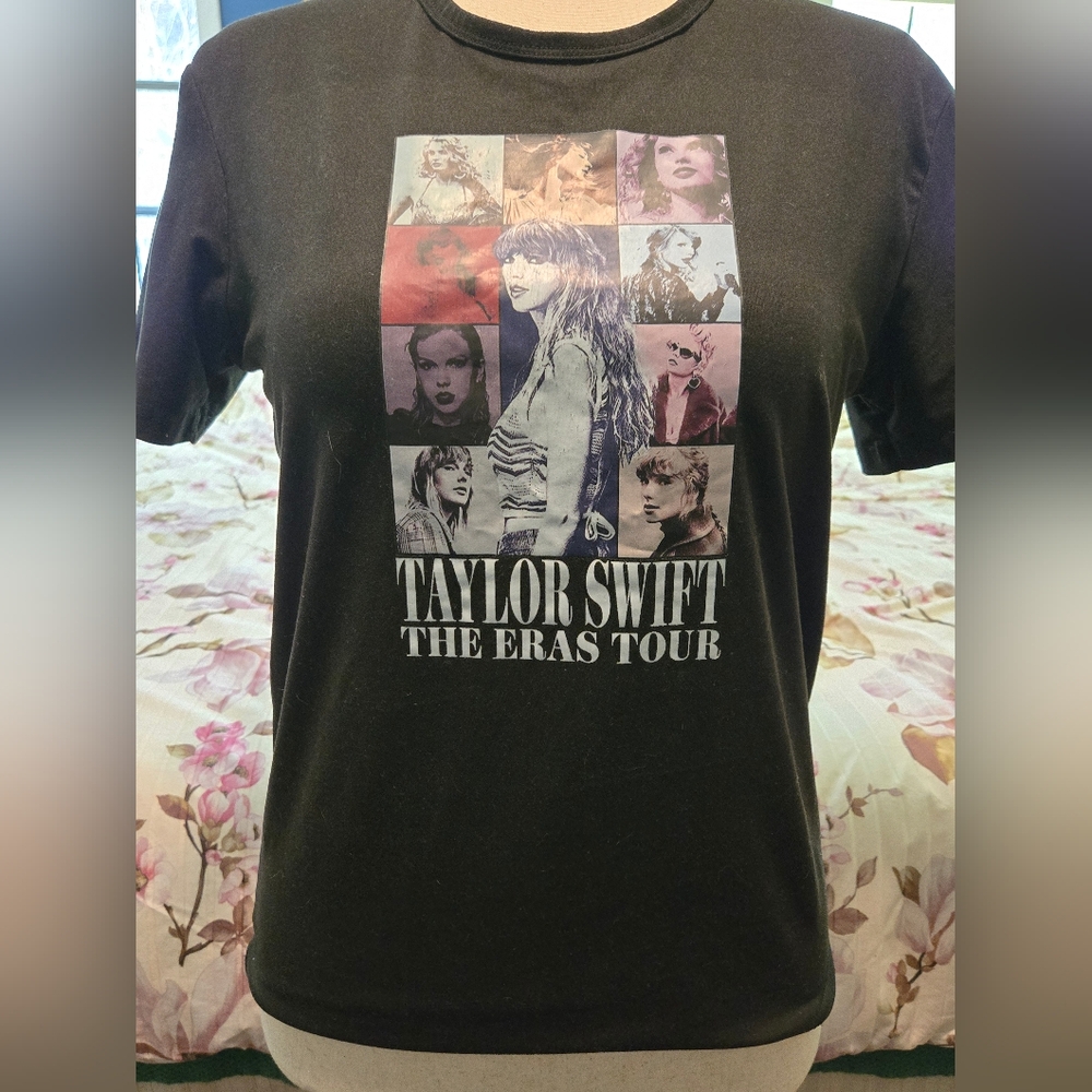 Fan Made Taylor Swift Eras Black T-Shirt